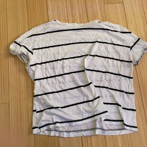 Two pairs, black and white striped shirts